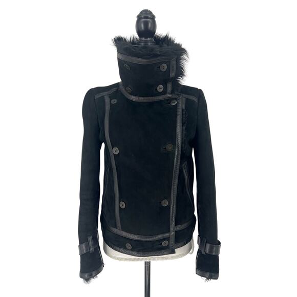 Burberry Suede Faux Fur Lined Jacket - Picture 1 of 16